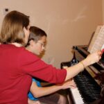 At a piano lesson